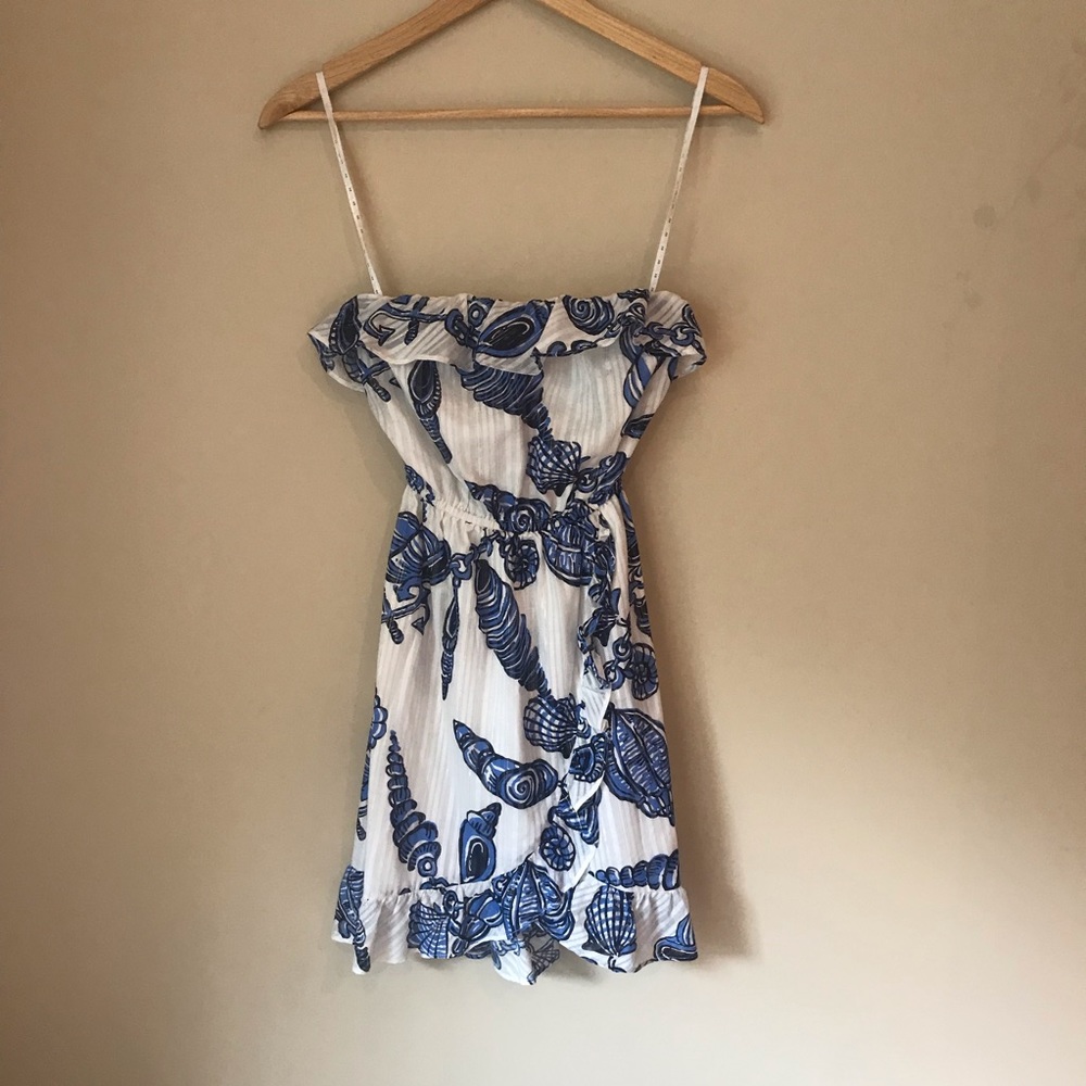 Beach shell strapless dress Lilly Pulitzer